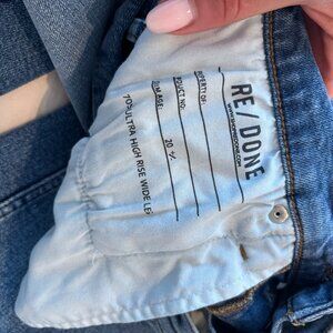 Re/Done 70s Ultra High Rise Wide Leg Jeans